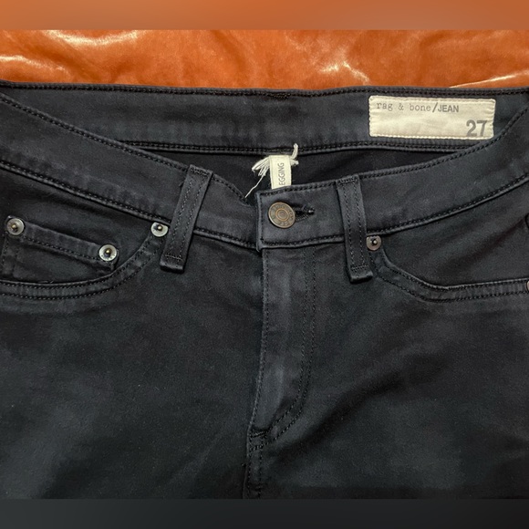Rag & Bone “The Jegging” Low Rise Skinny Jean in “Black Plush” Woman’s Size 27 - Picture 5 of 5
